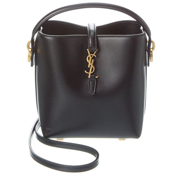 Saint Laurent Le 37 Mini Leather Bucket Bag, Black - Picture 1 of 5